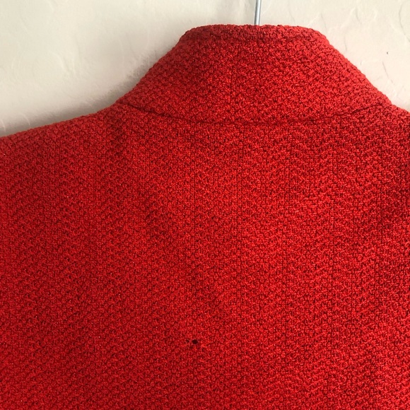 St John Santana Knit Orange Blazer Size 4 - Picture 8 of 9